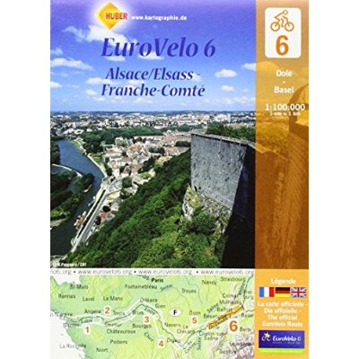 Emprunter Alsace/Elsass-Franche-Comté. Dole-Basel, 1/100 000, Edition français-anglais-allemand livre