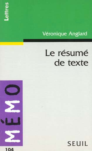 Emprunter Le résumé de texte livre