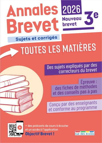 Emprunter Toutes les matières 3e. Sujets et corrigés, Edition 2026 livre