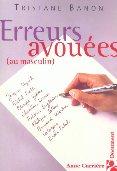 Emprunter Erreurs avouées (au masculin) livre
