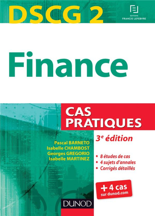 Emprunter DSCG 2 Finance. Cas pratiques, 3e édition livre