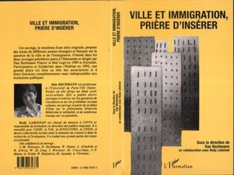 Emprunter Ville et immigration, prière d'insérer livre