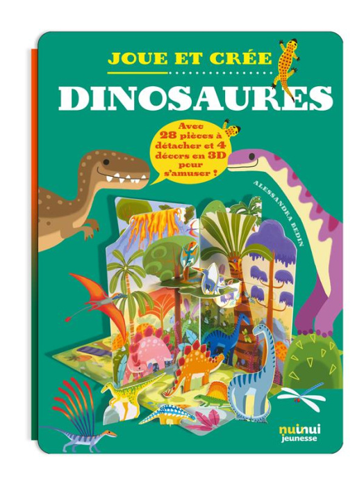 Emprunter Dinosaures. Avec 28 pièces à détacher et 4 décors en 3D pour s'amuser ! livre