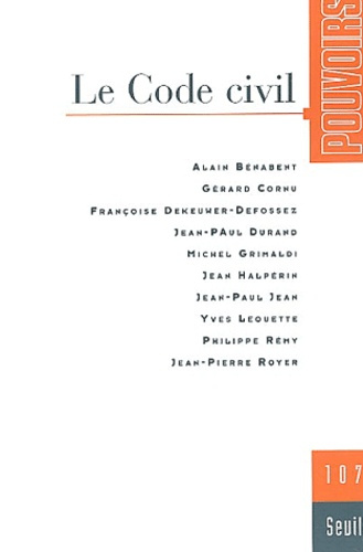 Emprunter Pouvoirs N° 107 : Le Code civil livre