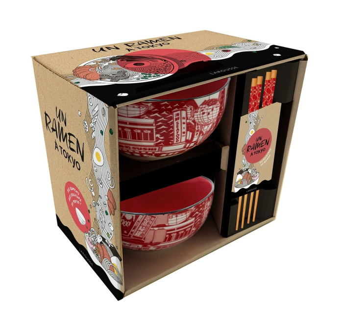 Emprunter Un ramen à Tokyo. Coffret avec 2 bols à ramen, 2 paires de baguettes et 1 livre de recettes livre