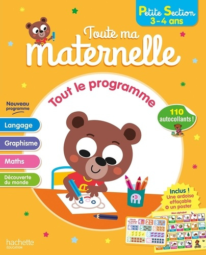 Emprunter Tout le programme Petite Section. Avec 110 autocollants, une ardoise effaçable et un poster livre