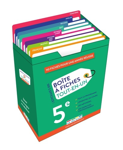 Emprunter Boîte à fiches Tout-en-un 5e. 110 fiches pour une année réussie, 2e édition livre