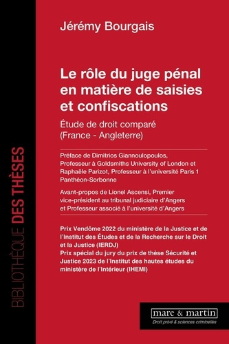 Emprunter Le rôle du juge pénal en matière de saisies et confiscations. Etude de droit comparé (France - Angle livre