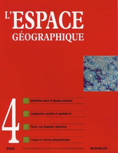 Emprunter L'ESPACE GEOGRAPHIQUE - N 4 - 2002 livre