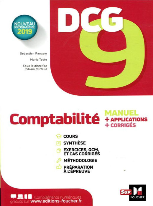 Emprunter Comptabilité DCG 9. Manuel cours synthèses conseils exercices, Edition 2019 livre