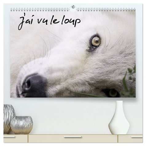 Emprunter J'ai vu le loup (Calendrier mural 2026 DIN A2 vertical) calendrier de bureau. Loups gris et loups a livre