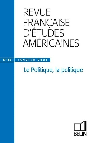 Emprunter Rfea n°87 (2001-1). Le Politique, la politique livre