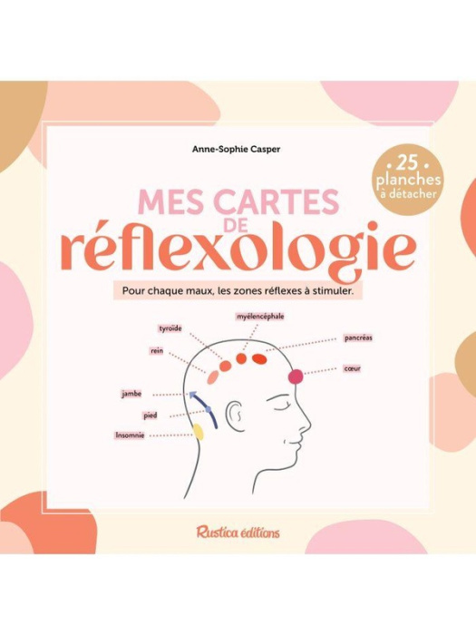 Emprunter Mes cartes de réflexologie. Pour chaque maux, les zones réflexes à stimuler : pieds, mains, crâne, o livre