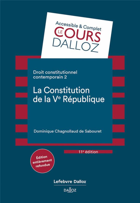 Emprunter Droit constitutionnel contemporain. Tome 2, La constitution de la Ve République, 11e édition livre