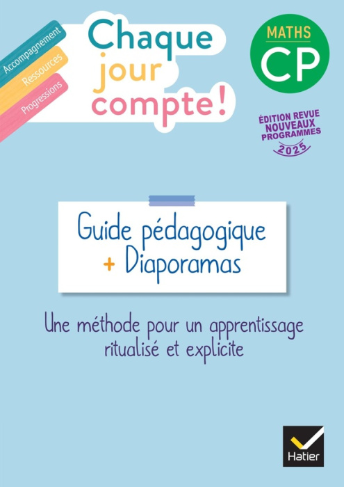 Emprunter Maths CP Chaque jour compte ! Guide pédagogique Diaporamas, Edition 2025 livre