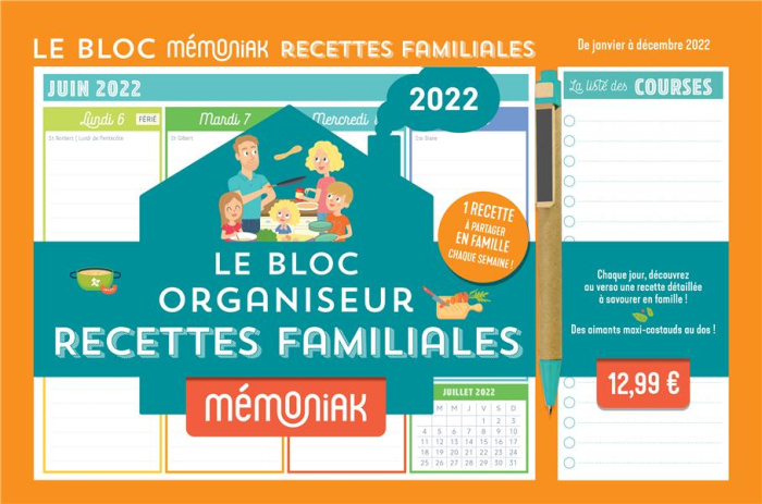 Emprunter Le Bloc organiseur Recettes familiales. Edition 2022 livre