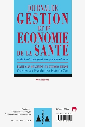 Emprunter Évaluation des pratiques et des organisations de santé. Journal de gestion et d'économie de la santé livre