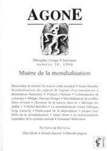 Emprunter Agone 16-1996-Misere de la Mondialisation livre