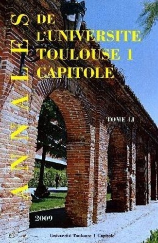 Emprunter ANNALES UT1 CAPITOLE 2009. TOME LI livre