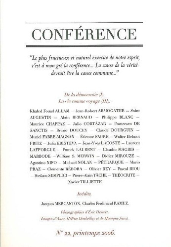 Emprunter Conference N°22. La Vie Comme Voyage III livre