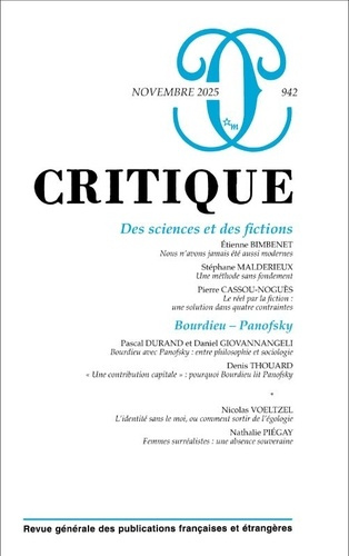 Emprunter Critique N° 942, novembre 2025 livre