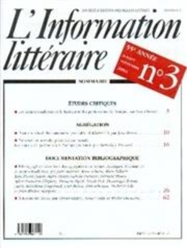 Emprunter Information litteraire 2003 n 3 livre