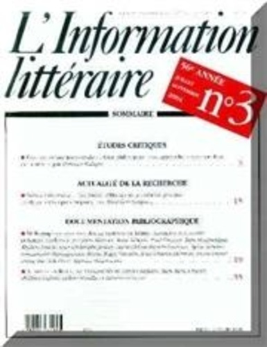 Emprunter Information Litteraire 2004 N°3 livre