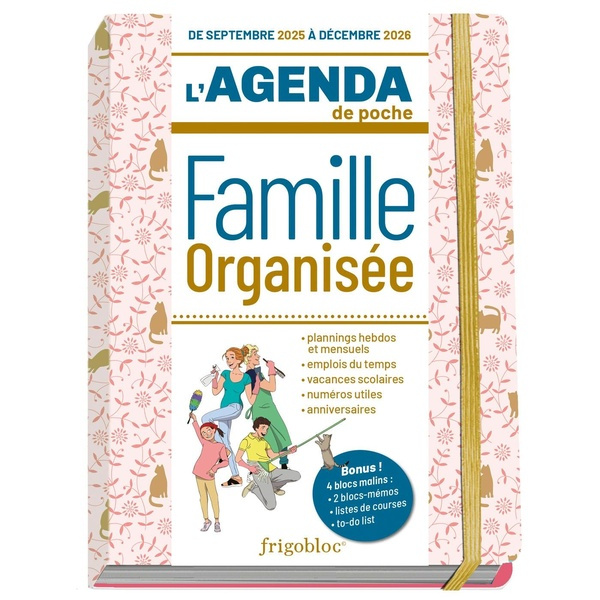 Emprunter L'agenda de poche rose Famille organisée - Edition septembre 2025 - décembre 2026 livre