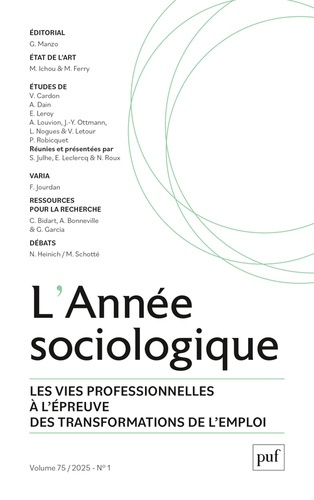 Emprunter L'Année sociologique N° 75/2025 livre