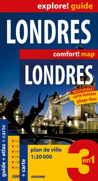 Emprunter Londres. Guide atlas carte 1/20 000 livre