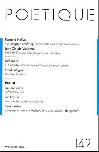 Emprunter Poétique N° 142, Avril 2005 : Proust livre