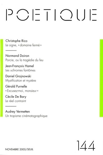 Emprunter Poétique N° 144 livre