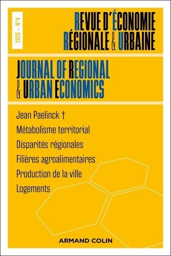 Emprunter Revue d'économie régionale et urbaine N° 4/2025 livre