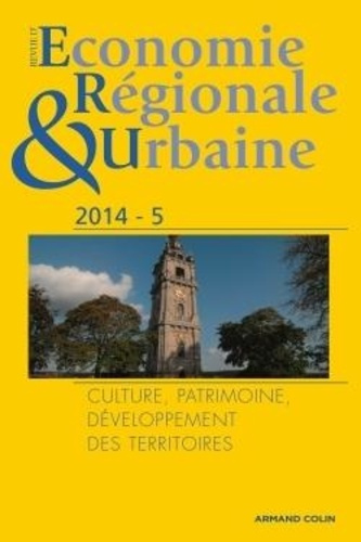 Emprunter Revue d'économie régionale & urbaine (5/2014) Culture, patrimoine, développement des territoires. Cu livre