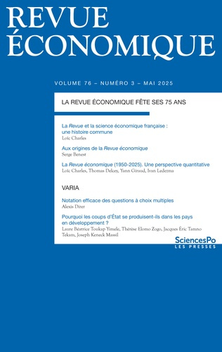 Emprunter Revue économique Volume 76 N° 3, mai 2025 livre