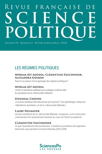 Emprunter Revue française de science politique Volume 74 N° 4, novembre 2024 livre