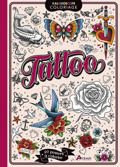Emprunter Tattoo. 20 posters à colorier livre