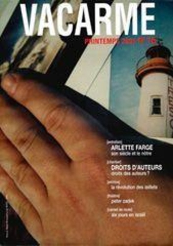 Emprunter Vacarme n 15 - printemps 2001 - arlette farge-droits d'auteur-israel livre