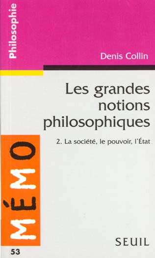 Emprunter Les grandes notions philosophiques. Tome 2, La société, le pouvoir, l'Etat livre