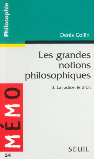 Emprunter LES GRANDES NOTIONS PHILOSOPHIQUES. Tome 3, La justice, le droit livre