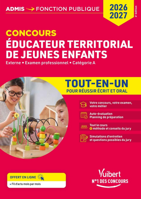 Emprunter Concours Educateur territorial de jeunes enfants externe, catégorie A. Tout-en-un, Edition 2026-2027 livre