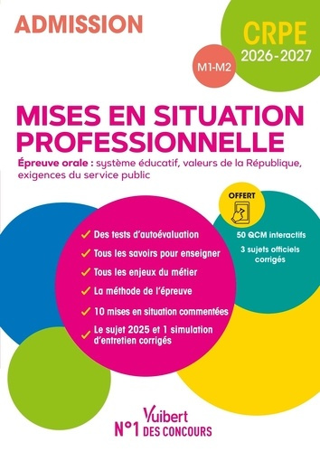 Emprunter Mises en situation professionnelles CRPE M1-M2. Epreuve orale : système éducatif, valeurs de la Répu livre