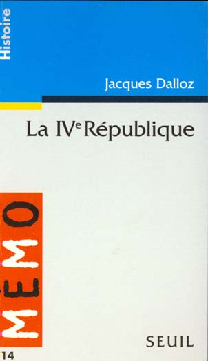 Emprunter La IVe République livre