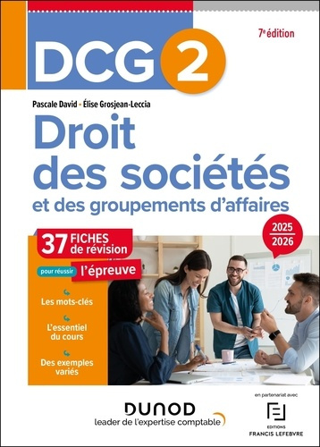 Emprunter Droit des sociétés et des groupements d'affaires DCG 2. 37 fiches de révision, Edition 2025-2026 livre