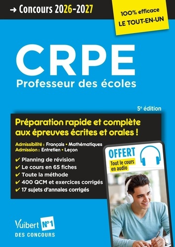 Emprunter CRPE. Professeur des écoles, Edition 2026-2027 livre