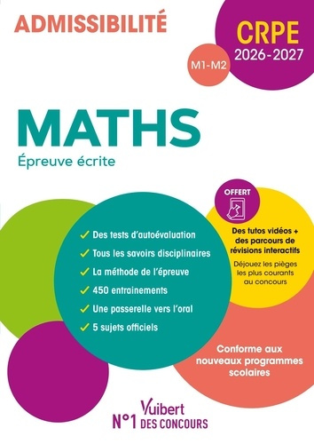 Emprunter Maths Admissibilité. Epreuve écrite M1-M2, Edition 2026-2027 livre