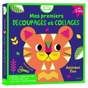 Emprunter Mes premiers découpages et collages Animaux fluo. Avec 5 tableaux, 1 bâton de colle, 1 paire de cise livre