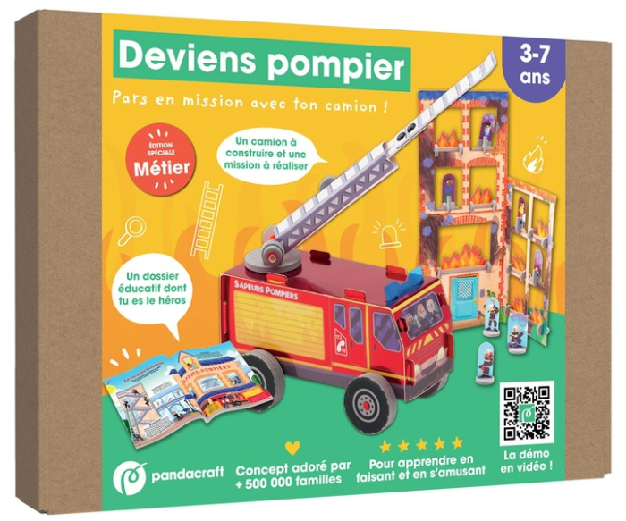 Emprunter DEVIENS POMPIER - KIT PANDACRAFT 3-7 ANS - DEVIENS POMPIER POUR SAUVER UN IMMEUBLE DES FLAMMES ! livre