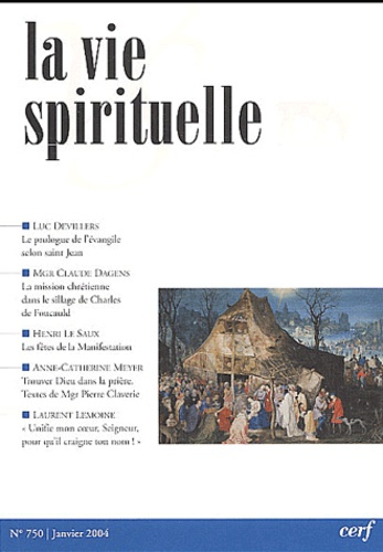 Emprunter La vie spirituelle N° 750 Janvier 2004 livre