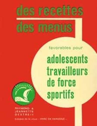 Emprunter RECETTES ET MENUS POUR ADOLESCENTS livre